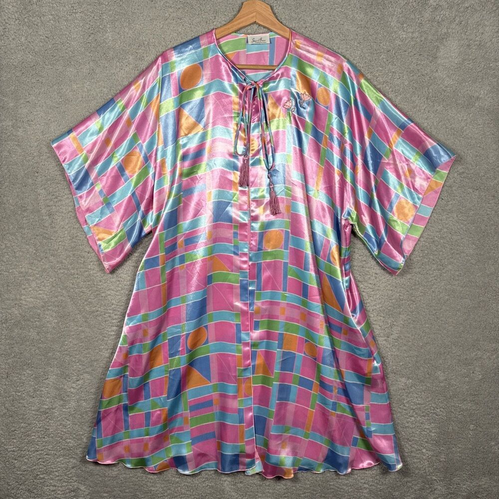 Vintage 1960s Peignoir Lucie Ann Multicolor